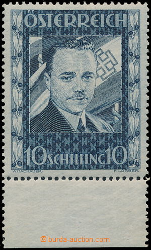 180361 - 1936 Mi.588, Dollfuß 10Sch fialově ultramarínová; bezvad