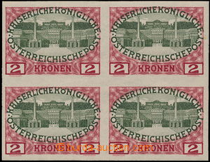 180373 - 1908 Mi.154U, ANK-catalogue 154U, block of four 2 Kreuzer im
