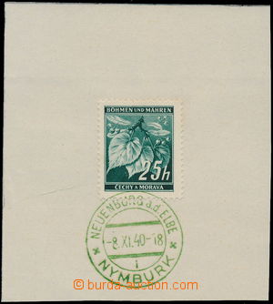 180375 - 1940 small/rare cut square with stamp. Pof.23, green special