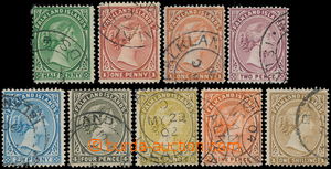 180393 - 1891-1902 SG.17, 22, 24, 25, 30, 34, 36, 38, Viktorie 1/2P-1