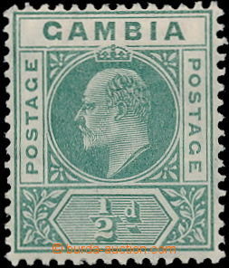180415 - 1909 SG.72a, Edvard VII. 1/2P modrozelená, násobná průsv