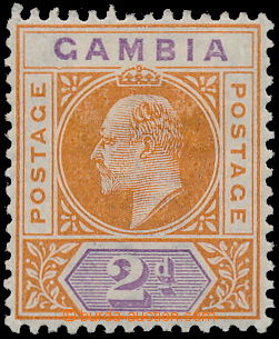 180417 - 1902-1905 SG.47a, Edvard VII. 2P oranžová / fialová, prů
