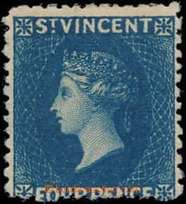 180425 - 1875 SG.25, Viktorie 4P tmavě modrá, průsvitka; bezvadný