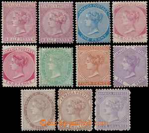 180445 - 1870-1873 SG.7-15, včetně 7a,9a, Viktorie 1/2P-5Sh, komple