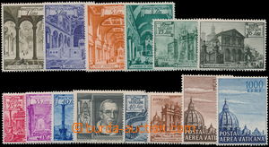 180496 - 1949-53 Mi.149-160, 205-206, série Bazilika a Pius XII. 1L-