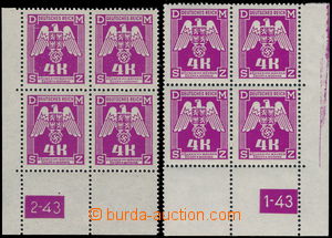 180497 - 1943 Pof.SL23 VV, Služební 4K fialová (II.), sestava 2ks 