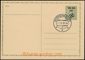 180522 - 1938 RUMBURG  Mi.P7 I., čs. dopisnice Pof.CDV65 s přetiske