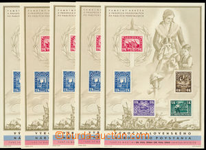 180577 - 1945 Pof.A408/412, Partyzánský aršík, sestava 5ks, 1x se