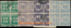 180638 - 1896 SG.80-82, sestava 4ks 4-bloků - kompletní série 25C,