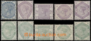 180646 - 1883 SG.187-196, 1/2P-1Sh, full set with original gum, rich 