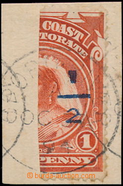 180648 - 1894 SG.64, Provizorium OPOBO, přetisk 1/2 (P) na půlené 