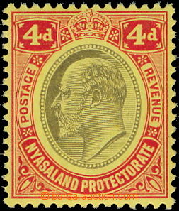 180662 - 1908-1911 SG.76w, Edvard VII., 4P červená / žlutá, přev