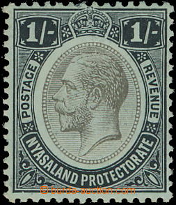 180663 - 1913-1921 SG.93aw, Jiří V., 1Sh černá / zelená, převr