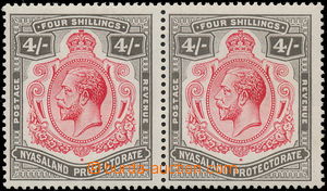 180664 - 1913-1921 SG. 95 + 95d, 2-páska Jiří V., 4Sh červená / 