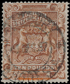 180667 - 1892 SG.13, Znak £10 hnědá, DR SALISBURY; při levém