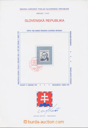 180700 - 1993 Alb.5ZNLb, Kováč 2Sk, special numbered commemorative 