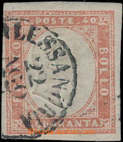 180723 - 1855 Sass.16c, Viktor Emanuel II., 40C růžová (vermiglio 