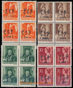 180795 - 1944 CHUSTSKÝ PŘETISK  Pof.CRV175, 177, 180 a 196, hodnoty