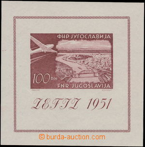 180815 - 1951 Mi.Bl.5, aršík Filatelistická výstava v Záhřebu (