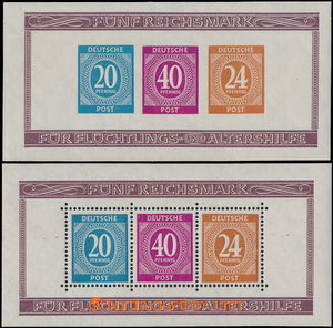 180831 - 1946 ALLIED OCCUPATION  Mi.Bl.12A + Bl.12B, souvenir sheet P