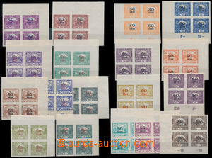 180840 -  Pof.SO1-23, Hradčany, selection of 18 pcs of bloks of four