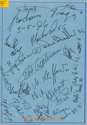 180923 - 1976 CYKLISTIKA / ZÁVOD MÍRU 1976  podpisy účastníků z