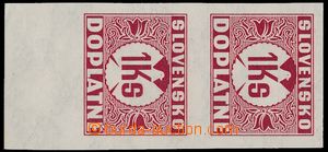 180952 - 1939 Alb.ND8Y, Doplatní 1Ks červená, nezoubkovaná svisl
