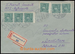 180962 - 1939 Reg letter to Bratislava, franked with. 6x Pof.346, Št