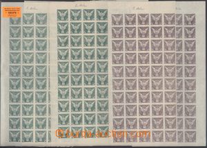 180979 - 1918 Pof.NV1, NV4, comp. 3 pcs of sheets vertical detached o