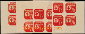 180989 - 1939 Sy.NV12Xy, Novinové 7h červená, sestava rohových 4-