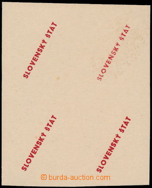 181014 - 1939 ZT  zkusmý tisk přetisku v červené barvě pro zn. S