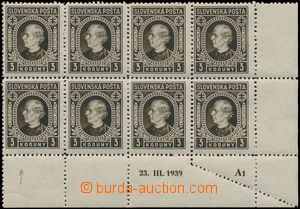 181026 - 1939 Alb.32A, Hlinka 3 Koruna brown, line perforation 12