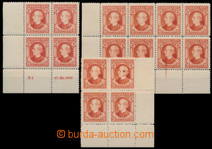 181027 - 1939 Sy.27A, Hlinka 20h oranžová, sestava 2x rohový 4-blo