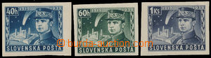 181028 - 1939 Alb.34N - 36N, Štefánik 40h - 1Ks, complete imperfora