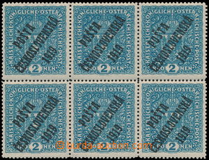 181046 -  Pof.48II, Znak 2K světle modrá, široký formát, 6-blok 