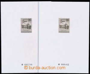 181099 - 2001 PT12, Sliač 20Kčs, 2 pcs of, 1x light brown, printing
