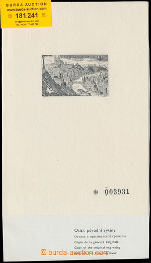 181241 - 1962 PT1, Výstava PRAGA ´62, číslovaný, přilepený za 