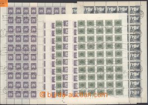 181251 - 1953-63 selection of used sheets and half-sheets postage and