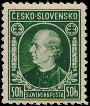 181278 - 1939 Alb.NZA1B, Hlinka 50h green, unissued without overprint