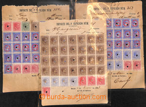181284 - 1883 sestava 3ks frankovaných telegramů z Manily přes Sue