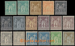181301 - 1876-1900 17 stamps issue Allegory, i.a. Mi.58I, 59II, 64II,