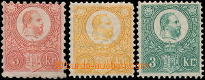 181373 - 1871 Mi.10b, 8ND, 9ND, copper print 5 Kreuzer bricky red and