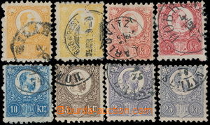181374 - 1871 Mi.8a,b, 10a,b, 11-13(2), měditisky 2Kr obě barvy, 5K