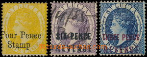 181387 - 1881-1882 SG.F8, F15, F17, Poštovně fiskální vydání - 