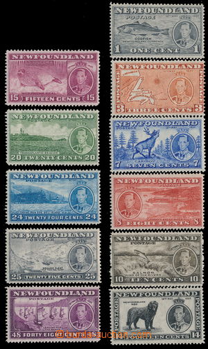 181390 - 1937 SG.257-267, Korunovace 1C-48C; kompletní série, kat. 