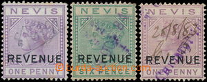 181391 - 1882-1883 SG.R1, R2, F6var,  zn. ST. CHRISTOPHER Poštovně 