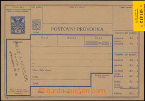 181413 - 1921 CPP6, celá poštovní průvodka s vytištěnou zn. Hol
