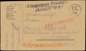 181477 - 1915 K.u.K.. FLIEGERPOST PRZEMYŚL / JÄNNER 1915, violet st