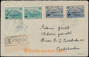 181495 - 1948 Reg letter to Czechoslovakia, franked with overprint st