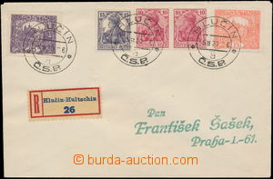 181508 - 1920 HLUČÍNSKO/  R-dopis zaslaný do Prahy, adresát F. Š